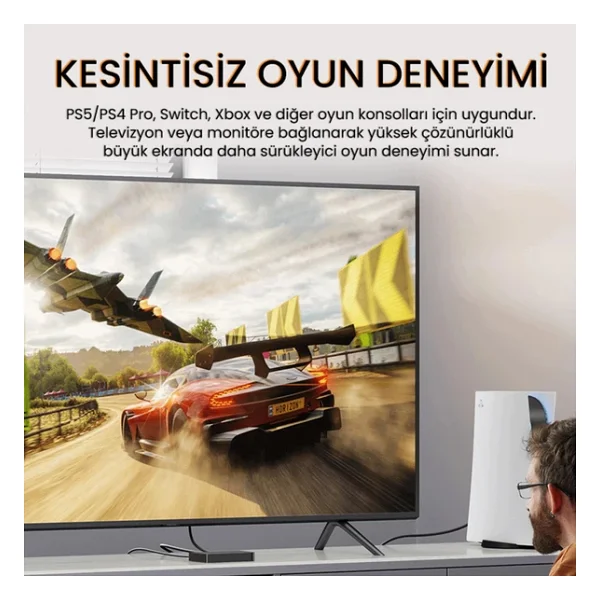 Veggieg V-H112 18gbps HDR 4K 30hz 3d Destekli Hdmı 2.0 Kablo 20 Metre - Görsel 5