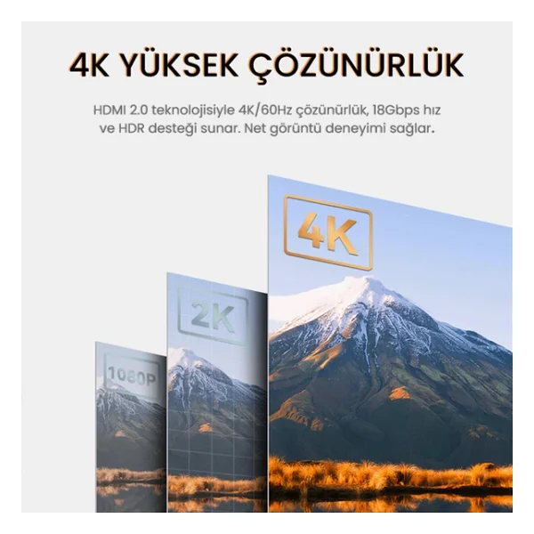 Veggieg V-H112 18gbps HDR 4K 30hz 3d Destekli Hdmı 2.0 Kablo 20 Metre - Görsel 4