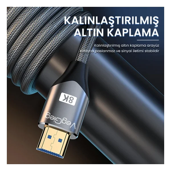 Veggieg V-H401 1 M 8K Hdmı Kablo - Görsel 6