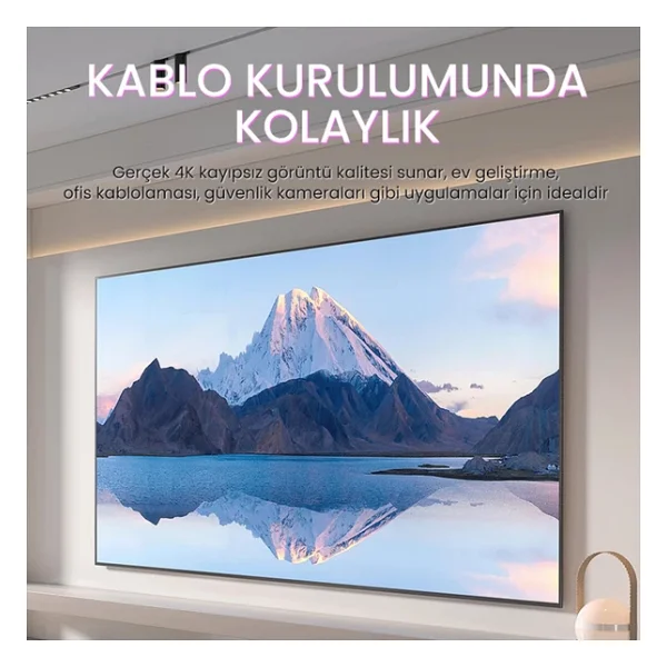 Veggieg V-H112 18gbps HDR 4K 30hz 3d Destekli Hdmı 2.0 Kablo 20 Metre - Görsel 7