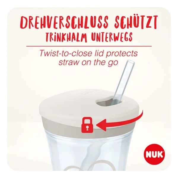 NUK Action Pipetli Bardak, 230 ml, Kedi - Görsel 3