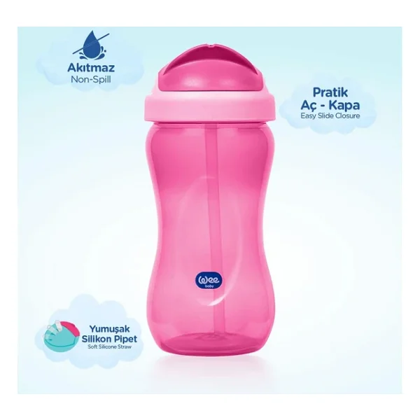 Wee Baby Pipetli Bardak 350 Ml - Pembe - Görsel 7