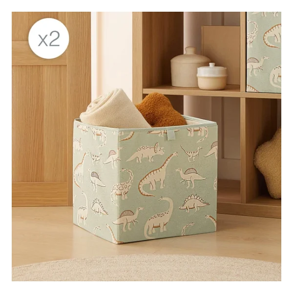 Ocean Home Textile 2'li Çocuk Odası Dinozor Kutu Set 33 X 30 X 33 Cm - Görsel 7
