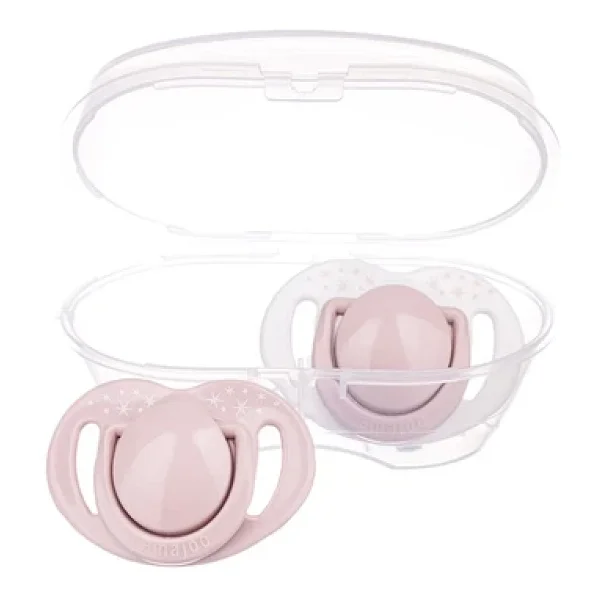 Mamajoo Sterilizasyon & Saklama Kutulu Powder Pink Desenli 2'li 12 Ay+ Silikon Emzik - Görsel 4