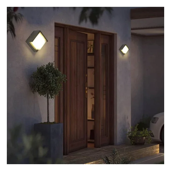 Ucuz Geldi Modern LED Duvar Aplik, 15w, 1500 Lümen, 3200k, Gün Işığı, Ip44, Siyah, Modern Tasarım LED Aplik İç Ve Dış Mekan Duvar Lambası Cata Dominik Gün Işığı Bahçe Duvar Apliği - Görsel 5