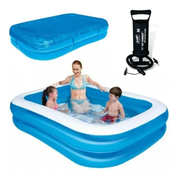 Bestway 12819 211x132x46 Cm Dikdörtgen Büyük Şişme Havuz Seti - Görsel 5