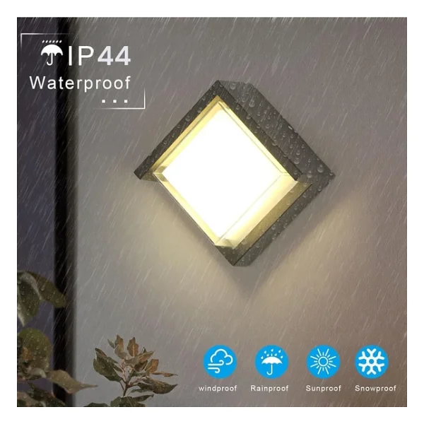 Ucuz Geldi Modern LED Duvar Aplik, 15w, 1500 Lümen, 3200k, Gün Işığı, Ip44, Siyah, Modern Tasarım LED Aplik İç Ve Dış Mekan Duvar Lambası Cata Dominik Gün Işığı Bahçe Duvar Apliği - Görsel 3