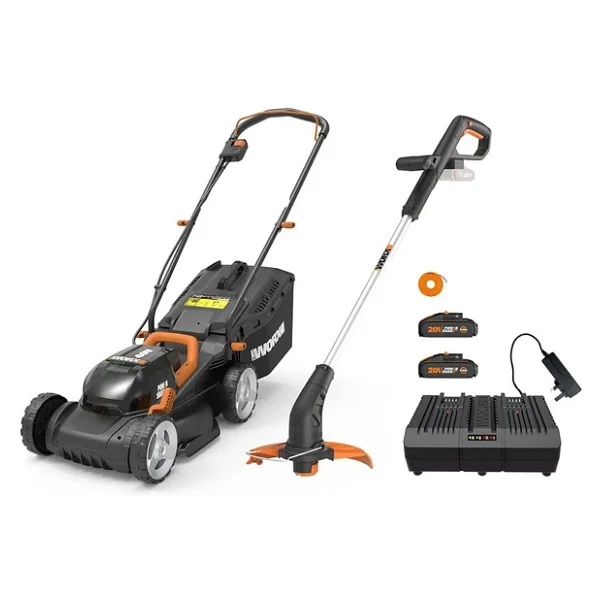 Worx Wg927e 40 V Çift Akülü 2 Ah Çim Biçme Makinesi + Wg157e.9 Misinalı Kenar Kesme Makinesi - Görsel 6