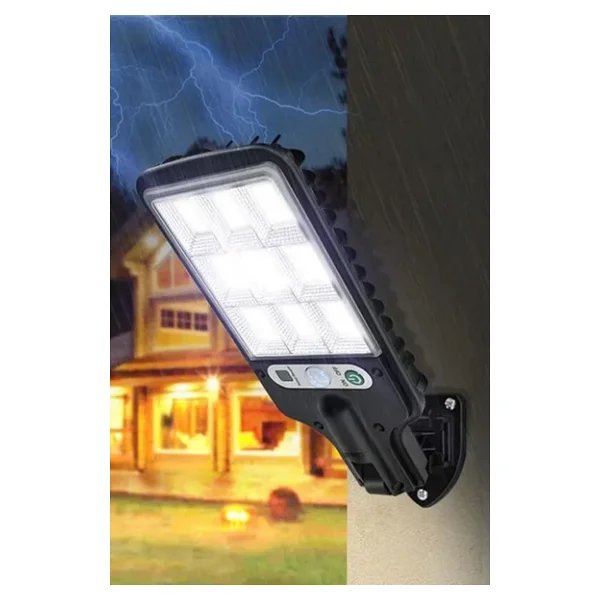 Solar Güneş Enerjili LED Bahçe Aydınlatması 120 Ledli 3 Modlu Hareket Sensörlü Su Geçirmez Lambası - Görsel 8