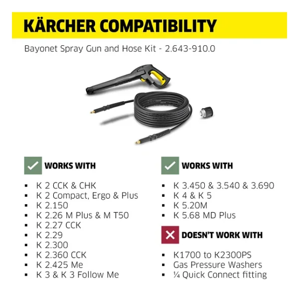 Karcher Yüksek Basınçlı Hortum Seti, Donanım Quick Connect (7,5 M) - Görsel 5
