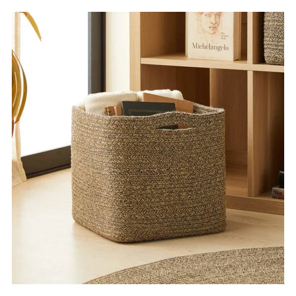 Ocean Home Textile Siyah Kırçıllı Jüt Halat Sepet 30 X 30 X 30 Cm - Görsel 5