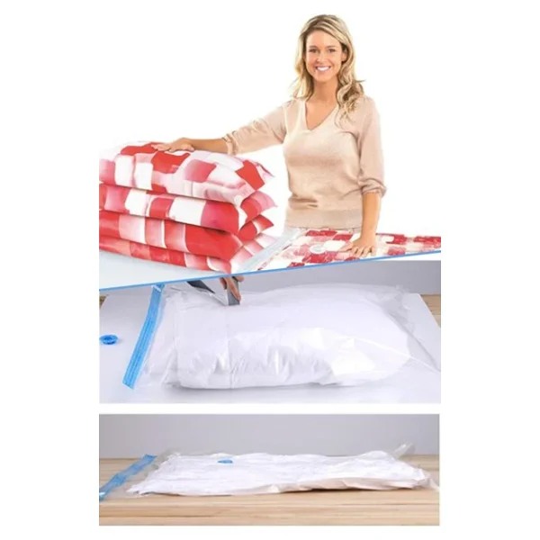 Chermik Büyük Boy Vakumlu Hurç Yorgan Hurcu Vakumlu Hurc Poşet Saklama Torbası - 60 X 80 Cm 1410 - Görsel 5