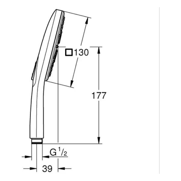 Grohe Rainshower Smartactive 130 Cube El Duşu 3 Akışlı Grh26582gn0 - Görsel 3