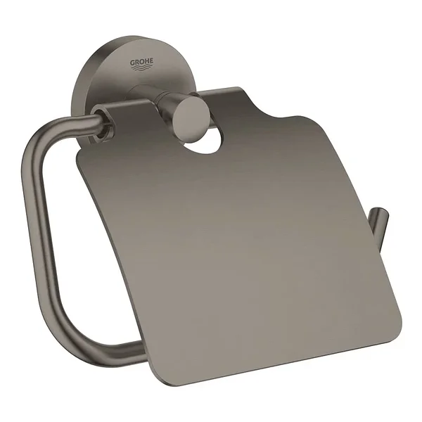Grohe Essentials 40367al1 Brushed Hard Graphite Kapaklı Tuvalet Kağıtlığı - Görsel 3