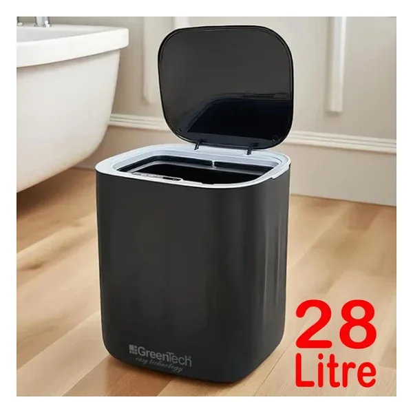 Greentech Sensörlü 28 Litre Çöp Kovası (Şarj Edilebilir Lityum Pilli) / Gt-Sc07s - Görsel 2