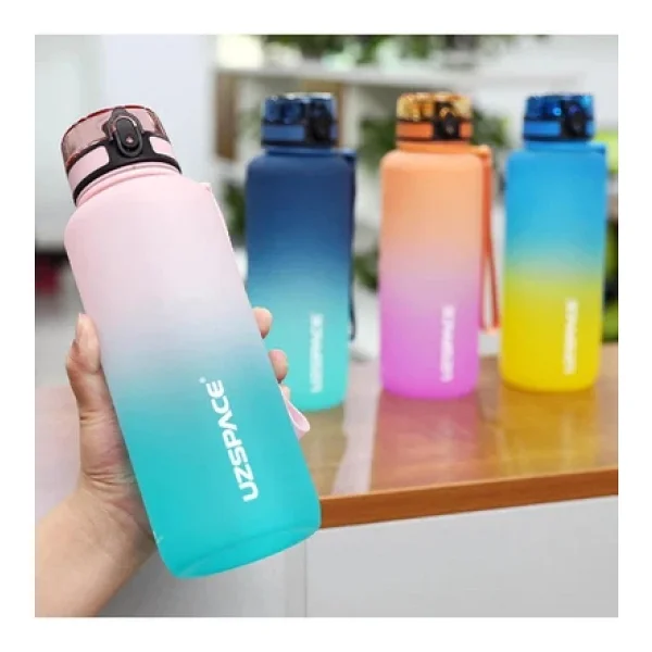 Uzspace 3056-4 Turuncu-Mor 1500 Ml Tritan Motivasyon Matarası - Görsel 5
