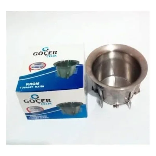Feyzayapi Göçer Çelik Wc Matik Tuvalet Taşı Kapağı Krom Paslanmaz Çelik 1. Kalite - Görsel 4