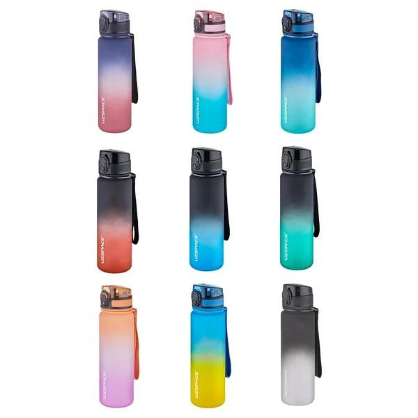 Uzspace 3026-4 Çift Renk Turuncu-Mor 500 Ml Motivasyon Matarası - Görsel 5
