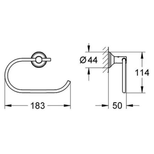 Grohe Essentials Authentic 40657001 Tuvalet Kağıtlığı - Görsel 6