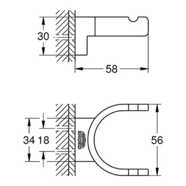 Grohe 41049000 Selection Krom Çift Havluluk - Görsel 3