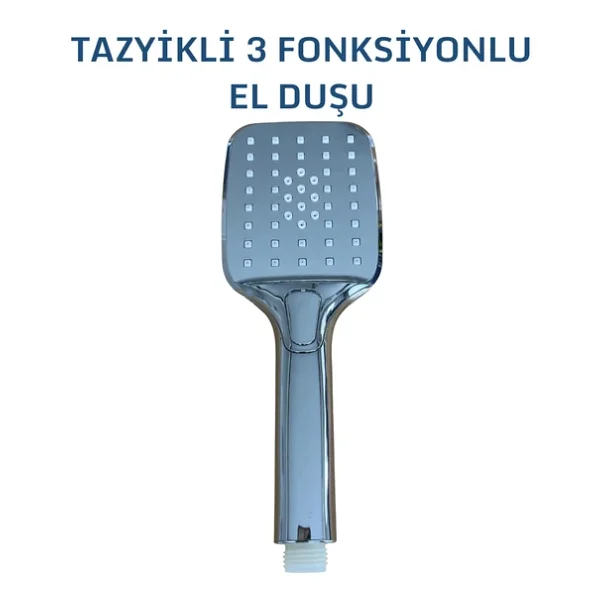 Drom Harmoni Paslanmaz Krom Tepe Duş Seti 5 Yıl Garantili - Görsel 4