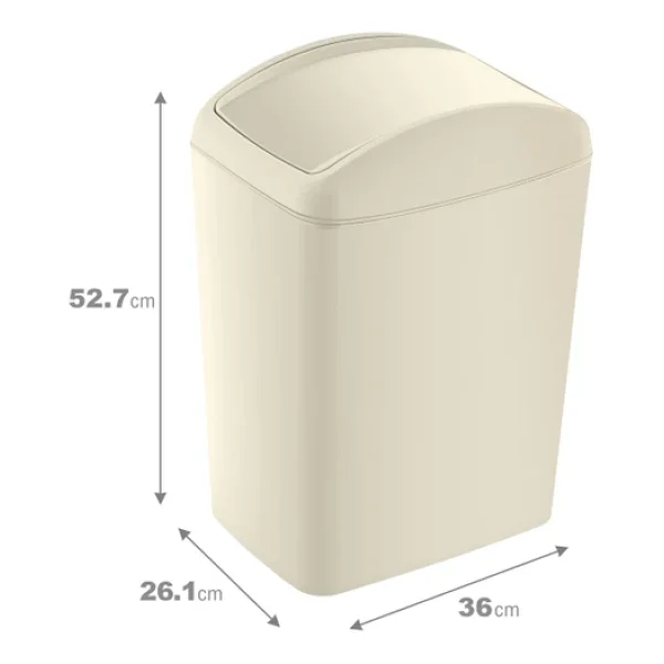 Smartware Soft Çöp Kutusu Döner Kapak 40 Lt Latte - Görsel 4