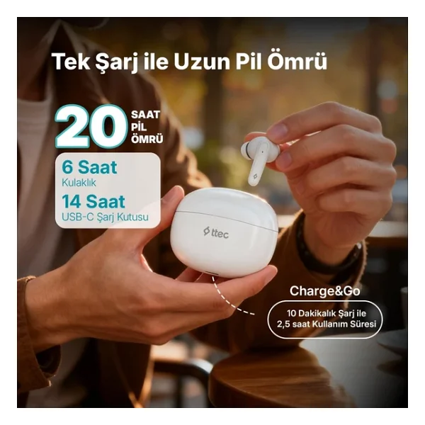 Ttec Airbeat Pro 2km167 ANC TWS Kulak İçi Bluetooth Kulaklık - Görsel 6
