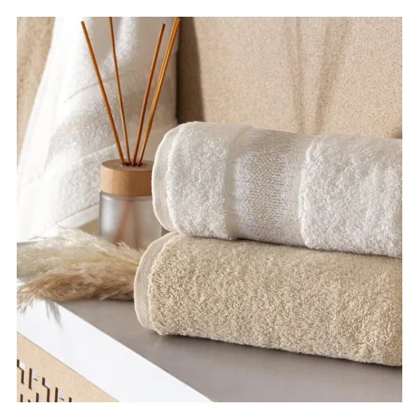 Taç Nova Pure Cotton Pamuk Hamam Seti Ekru Kum - Görsel 2
