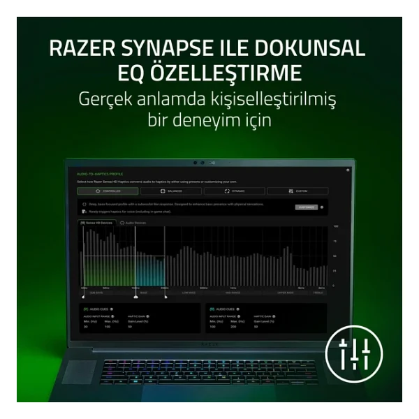 Razer Freyja - Sensa HD Haptikli Oyun Koltuk Minderi (Hyperspeed Kablosuz Ve Bluetooth, Oyun Ve Ofis Koltukları İçin, Synapse Aracılığıyla Haptik Eq, 101cm X 40cm X 5cm) Siyah - Görsel 4