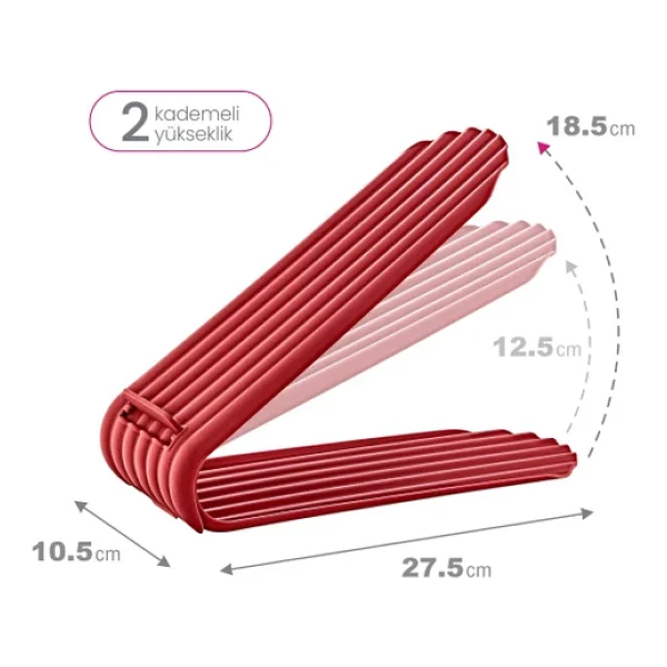 Smartware Clamp Ayakkabı Rampası Carmen Kırmızı - Görsel 3