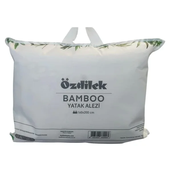 Özdilek Bamboo Fitted Sıvı Geçirmez Yatak Alezi, Yatak Koruyucu, Bambu Kumaş, Su Geçirmez Özellikli Çift Kişilik 160x200 Cm - Görsel 2