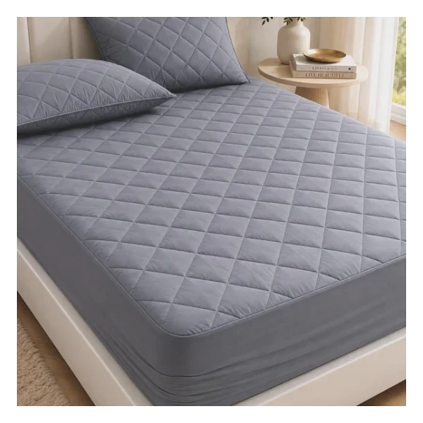 Formeya Yatak Koruyucu Alez Kapitone Gri Renk%100 Pamuk Fitted Alez Çarşaf 160 X 200 - Görsel 4