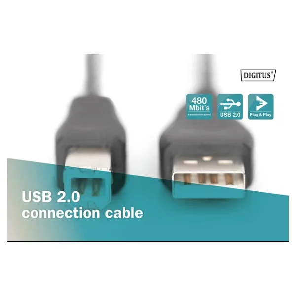 Digitus Ak-300102-018-E 1.8 M USB 2.0 Yazıcı Kablosu - Görsel 3
