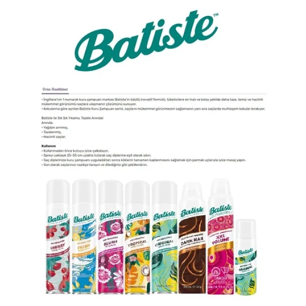 Batiste Fresh Kuru Şampuan 2 X 200 Ml - Görsel 2