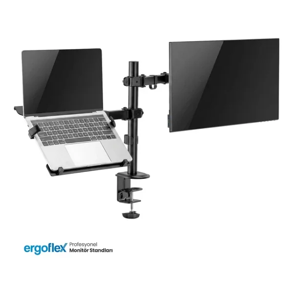 Ergoflex A74l Çift Kol Profosyonel 17"-32" Monitör Tutucu Ve Laptop Standı - Görsel 2