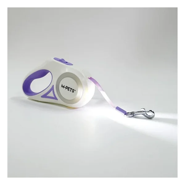 M-Pets Flash Ledli Otomatik Gezdirme Şerit 3mt, Purple - Görsel 4