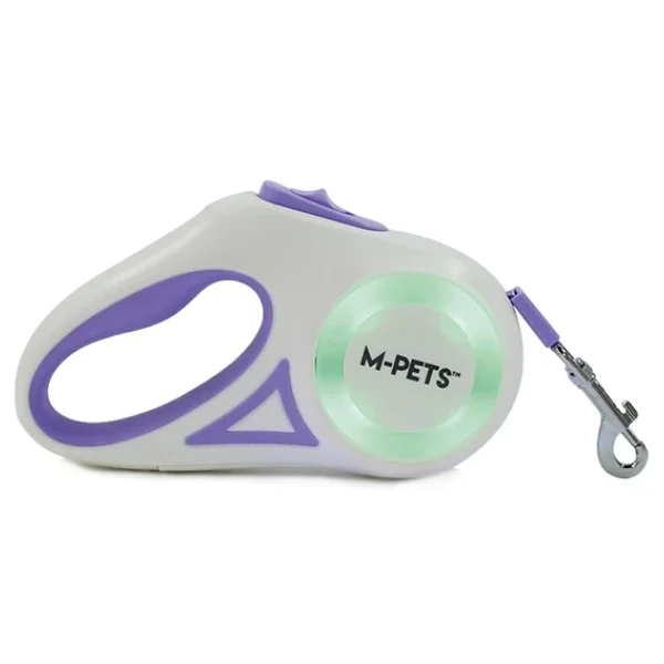 M-Pets Flash Ledli Otomatik Gezdirme Şerit 3mt, Purple - Görsel 3