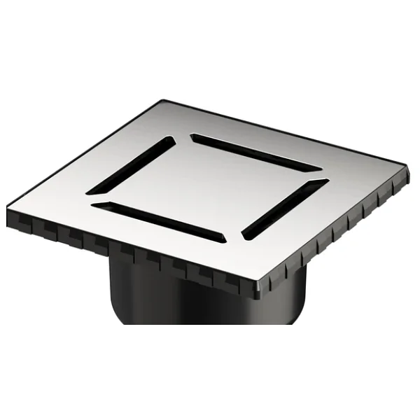 Vitra V-Flow Kare 5608280 Duş Kanalı, Alttan Çıkışlı, 15x15 Cm, Dk 100 Kapak, Parlak Krom - Görsel 2