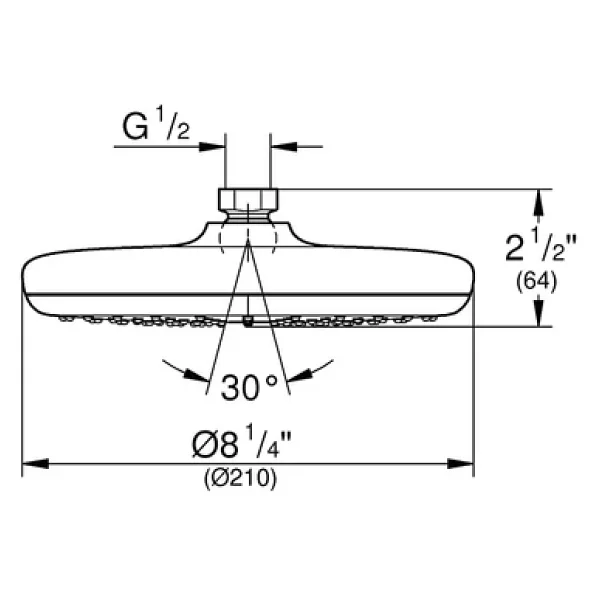 Grohe 26410000 New Tempesta 21 Krom Tepe Duşu - Görsel 7