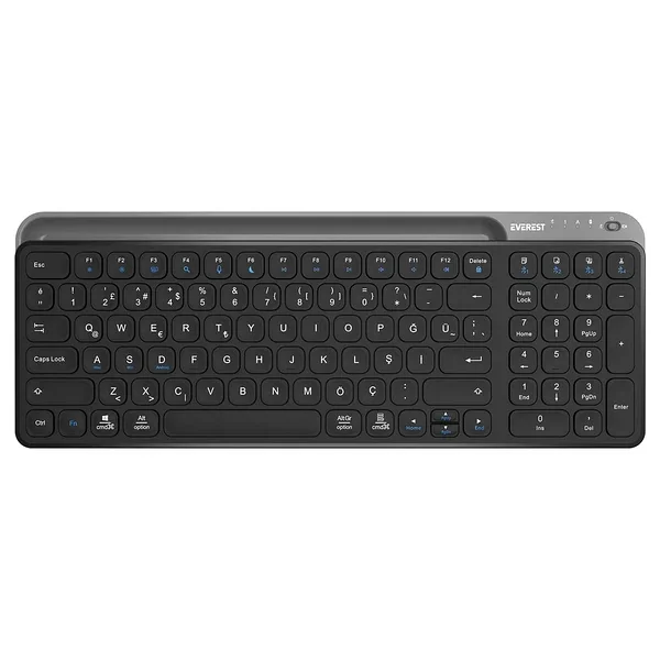 Everest Kb-Bt90 Siyah-Gri Q Kablosuz Klavye - Görsel 4