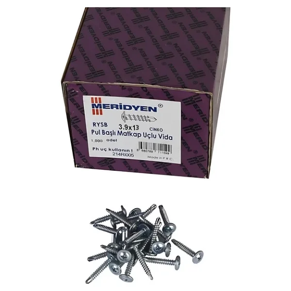 Meridyen Pul Başlı Rysb Muv 3.9x13 1000 Li Paket - Görsel 3