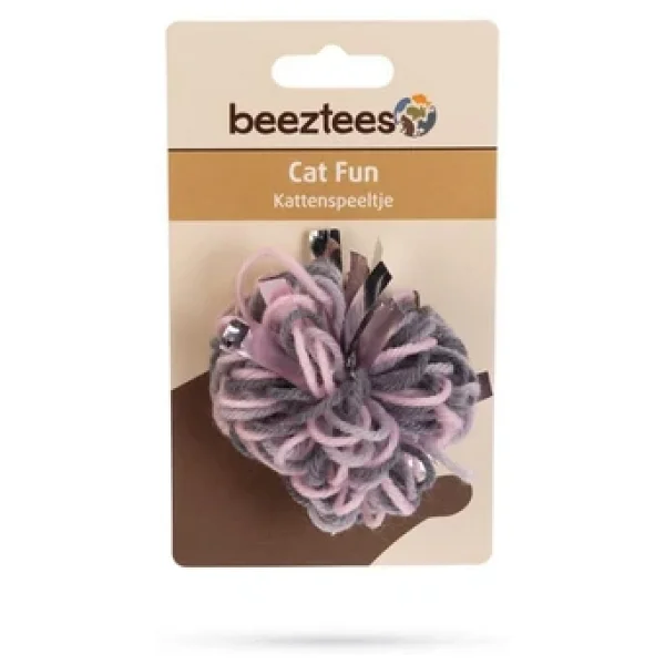 Beeztees Kedi Oyuncağı, Top, Yün, Pembe Ve Gri, 7cm - Görsel 2