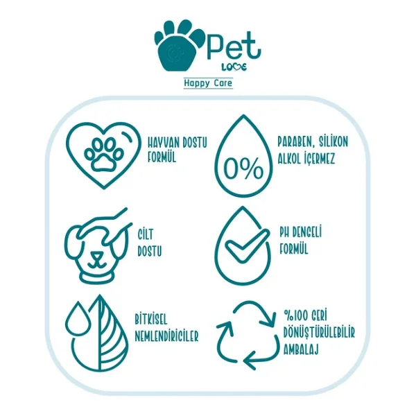 Pet Love Çilekli 225 Ml Köpük Kedi Köpek Şampuanı - Görsel 8