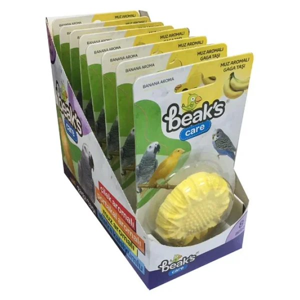 Beak's Kuşlar İçin Ek Besinler, Tekli, Muz Aromalı Gaga Taşı X 8 Adet - Görsel 2