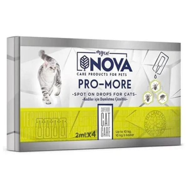Mycat Nova 2 Ml 4 Adet 10 Kg Kediye Kadar Kedi Ense Damlası - Görsel 2