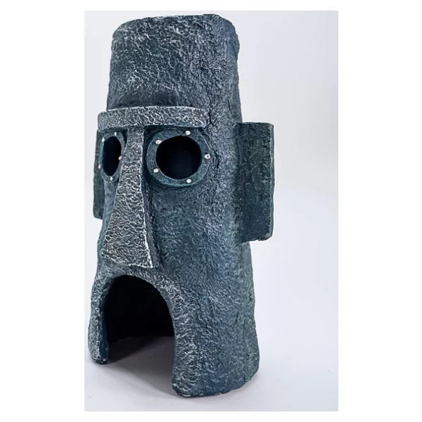 Penn-Plax Akvaryum Dekorasyonu Sbr46, Resmi Lisanslı Ürün, Nickelodeon Sünger Bob - Squidward's Paskalya Adası Evi - Renkli Dekorasyon 20,3 Cm - Görsel 2