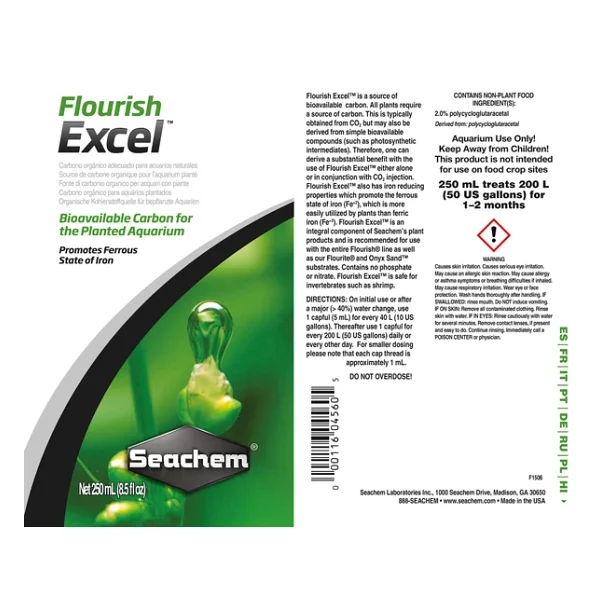 Seachem Flourish Excel 250 Ml Sıvı Bitki Gübresi - Görsel 4