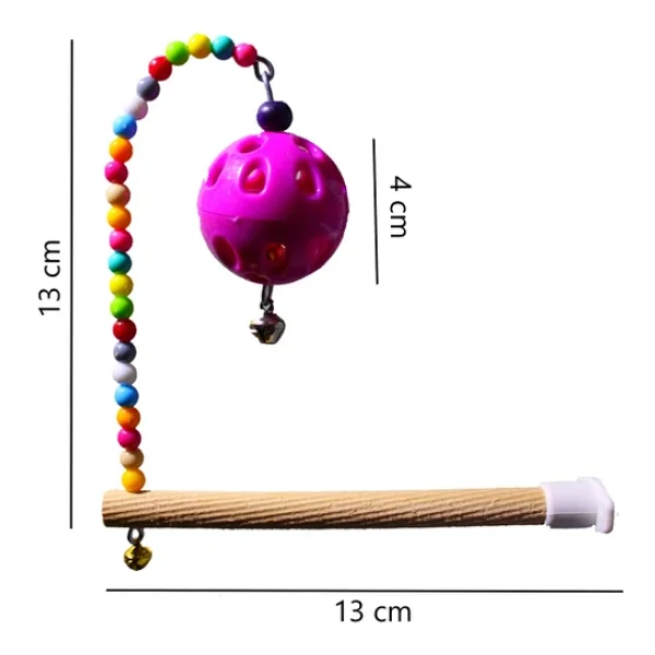 Petistera Zilli Toplu Ahşap Kuş Tüneği 13 Cm - Görsel 2