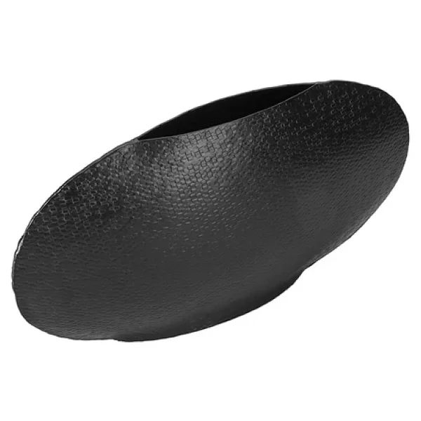 Porland Sia Siyah Oval Vazo 25cm - Görsel 5