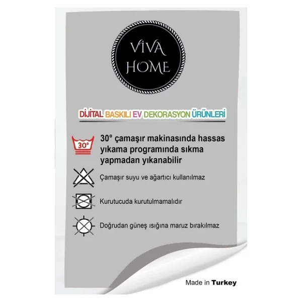 Viva Home 40x140cm Premium Tay Tüyü Dokuma Leke Tutmaz Kumaş Masa Örtüsü Köşeli Runner Rnr126 - Görsel 4